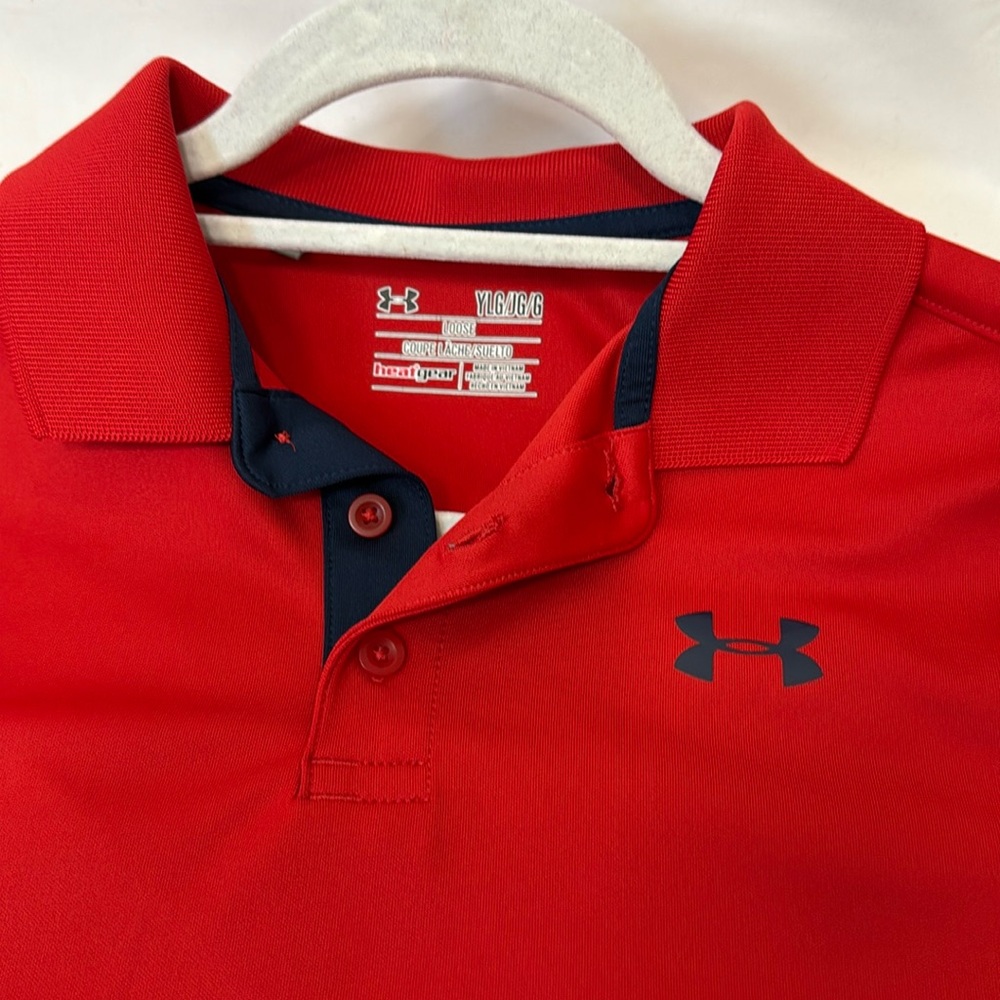 Under Armour youth heat gear  Polo Shirt red - Picture 6 of 7